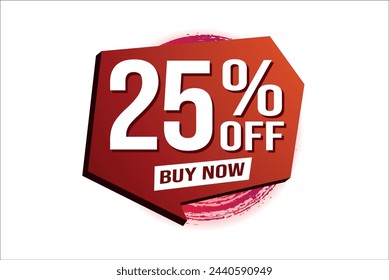 25% twenty five percent off buy now poster banner graphic design icon logo sign symbol social media website coupon

