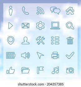 25 UI Outline Icons For Web and Mobile