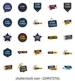 25 diseños vectoriales únicos para un enfoque original en su publicidad Stay Tuned