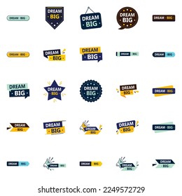 25 unique vector images to encourage big thinking Dream Big