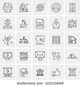 25 Universal Business Icons Vector illustration