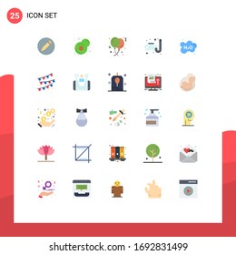 25 Universal Flat Colors Set for Web and Mobile Applications school; education; party; cloud; hobbies Editable Vector Design Elements