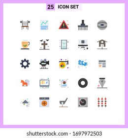 25 Universal Flat Colors Set for Web and Mobile Applications rural; farm; page; combine; risk Editable Vector Design Elements