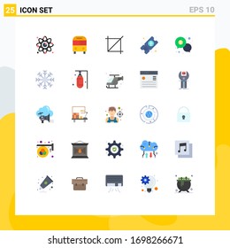 25 Universal Flat Colors Set for Web and Mobile Applications chat; business; logistic; travel; ticket Editable Vector Design Elements