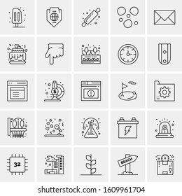 25 Universal Icons Vector illustration