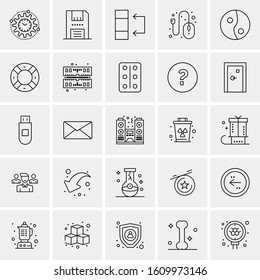 25 Universal Icons Vector illustration