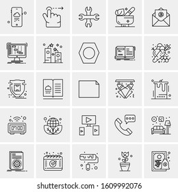 25 Universal Icons Vector illustration