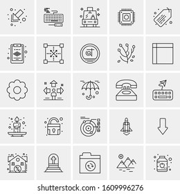 25 Universal Icons Vector illustration