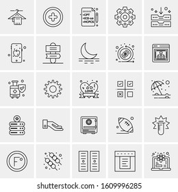 25 Universal Icons Vector illustration