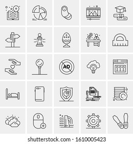 25 Universal Icons Vector illustration