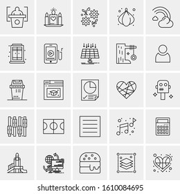 25 Universal Icons Vector illustration