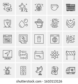 25 Universal Icons Vector illustration