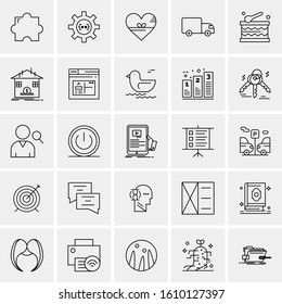 25 Universal Icons Vector illustration