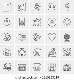 25 Universal Icons Vector illustration