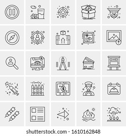 25 Universal Icons Vector illustration