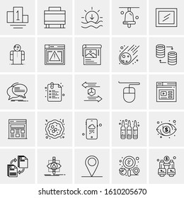 25 Universal Icons Vector illustration
