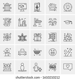 25 Universal Icons Vector illustration