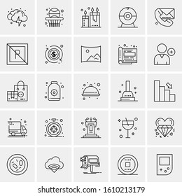 25 Universal Icons Vector illustration