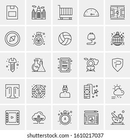 25 Universal Icons Vector illustration