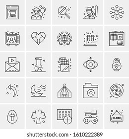 25 Universal Icons Vector illustration