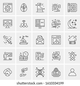 25 Universal Icons Vector illustration