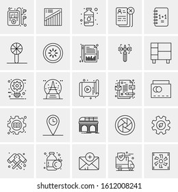 25 Universal Icons Vector illustration