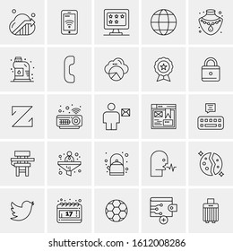 25 Universal Icons Vector illustration