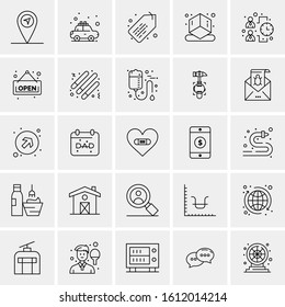 25 Universal Icons Vector illustration
