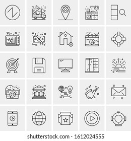 25 Universal Icons Vector illustration