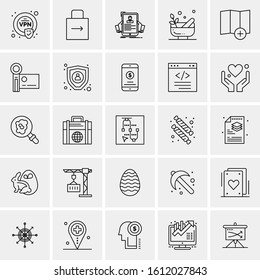 25 Universal Icons Vector illustration