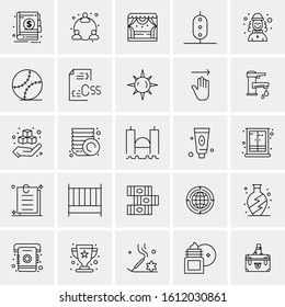 25 Universal Icons Vector illustration