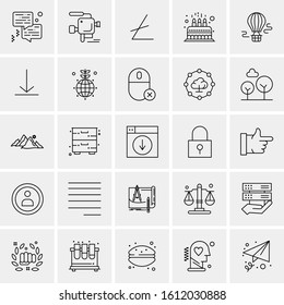 25 Universal Icons Vector illustration