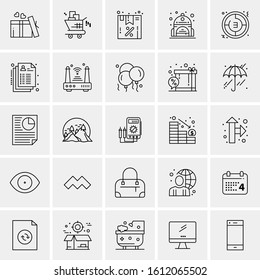 25 Universal Icons Vector illustration