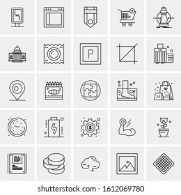 25 Universal Icons Vector illustration