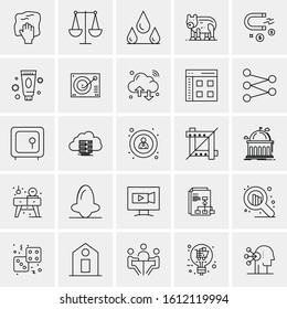 25 Universal Icons Vector illustration