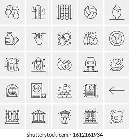 25 Universal Icons Vector illustration