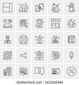 25 Universal Icons Vector illustration