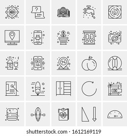 25 Universal Icons Vector illustration