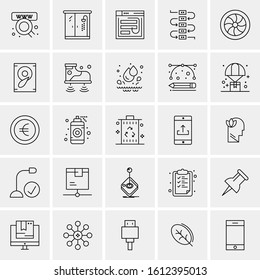 25 Universal Icons Vector illustration