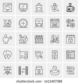 25 Universal Icons Vector illustration