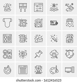25 Universal Icons Vector illustration
