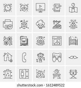 25 Universal Icons Vector illustration