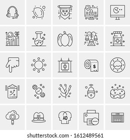 25 Universal Icons Vector illustration