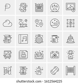 25 Universal Icons Vector illustration