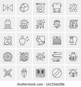 25 Universal Icons Vector illustration