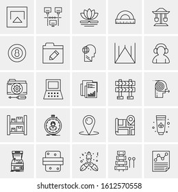 25 Universal Icons Vector illustration
