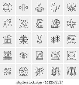 25 Universal Icons Vector illustration