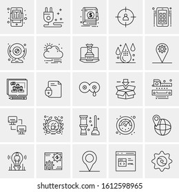 25 Universal Icons Vector illustration