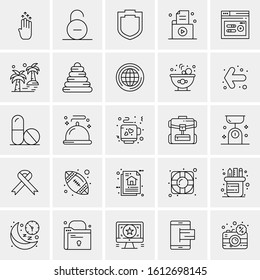 25 Universal Icons Vector illustration