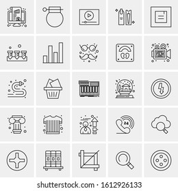 25 Universal Icons Vector illustration